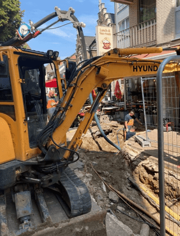 Rioleringswerken Met Open Sleuf Techniek